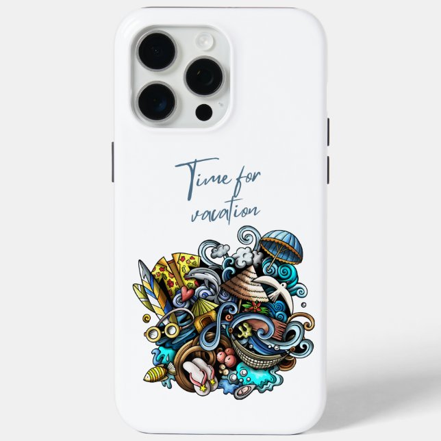 Funda De Case-Mate Para iPhone tiempo de vacaciones (Reverso )