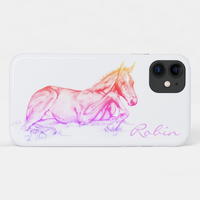 Funda De Case-Mate Para iPhone Tiempo silencioso (arco iris) (Reverso (horizontal))