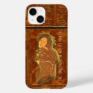 Funda Para iPhone 14 De Case-Mate ¿Tienes caracteres? Diseño japonés en marrón y oro