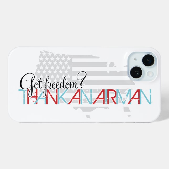 Funda De Case-Mate Para iPhone ¿Tienes libertad? Gracias a Airman (Reverso (Horizontal))