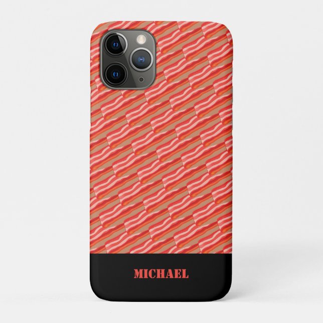 Funda De Case-Mate Para iPhone Tierno y divertido tocino personalizado (Reverso)