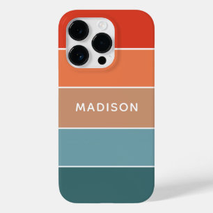 Funda Para iPhone 14 Pro De Case-Mate Tierra Colorida Moderna con Bloques de Color Nombr