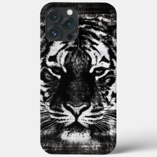 Funda Para iPhone 13 Pro Max Tigre blanco y negro