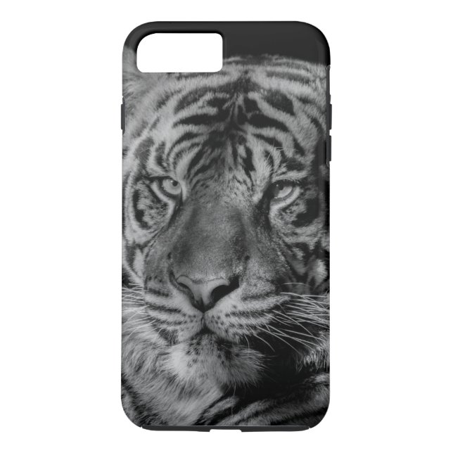 Funda De Case-Mate Para iPhone Tigre blanco y negro (Reverso)