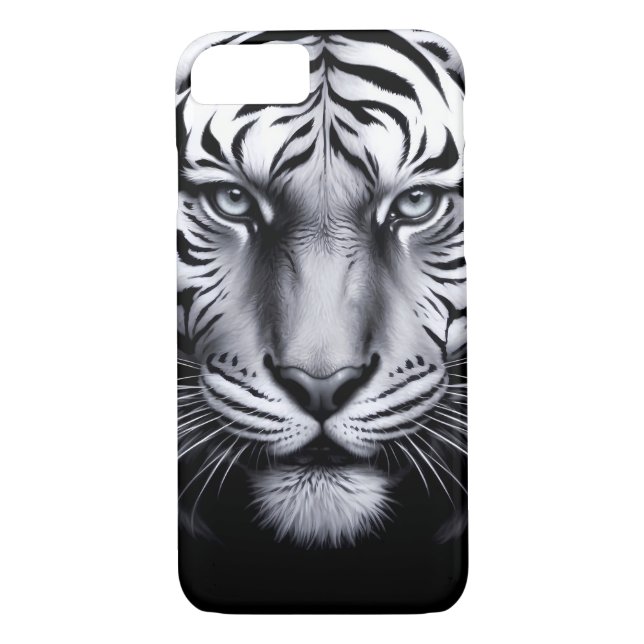 Funda De Case-Mate Para iPhone tigre blanco y negro (Reverso)