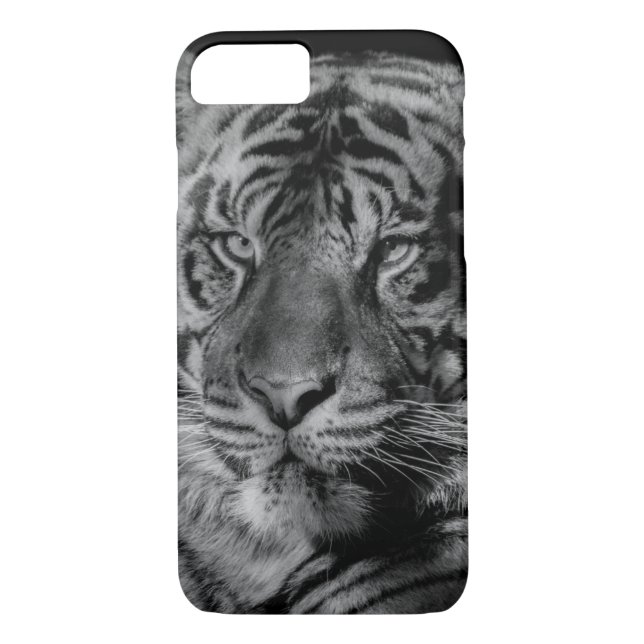 Funda De Case-Mate Para iPhone Tigre blanco y negro (Reverso)