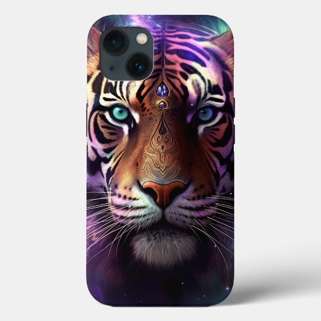 Funda De Case-Mate Para iPhone Tigre cósmico (Reverso )