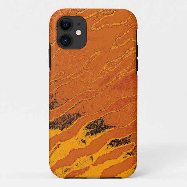 Funda De Case-Mate Para iPhone Tigre de cebra de arte (Reverso)