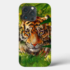 Funda Para iPhone 13 Pro Tigre de la jungla realista
