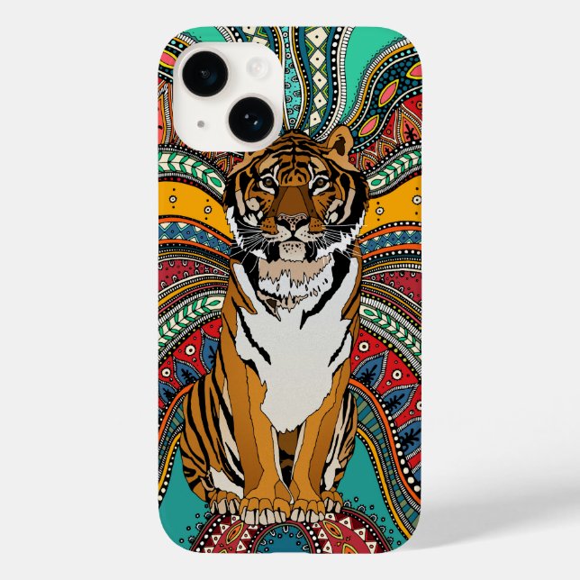 Funda De Case-Mate Para iPhone Tigre indio (Reverso )
