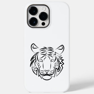 Funda Para iPhone 14 Pro Max De Case-Mate Tigre Tribal Blanco y Negro