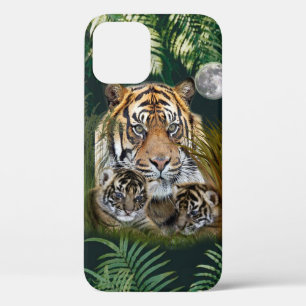 Funda Para iPhone 12 Tigre y cachorros