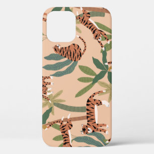 Funda Para iPhone 12 Tigres de verano palmeras exóticas
