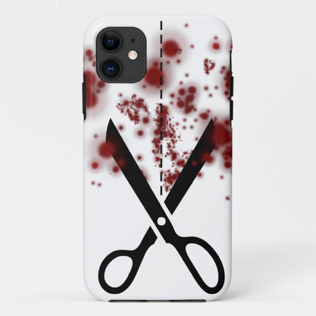 Funda De Case-Mate Para iPhone Tijeras sangrientas (Reverso)