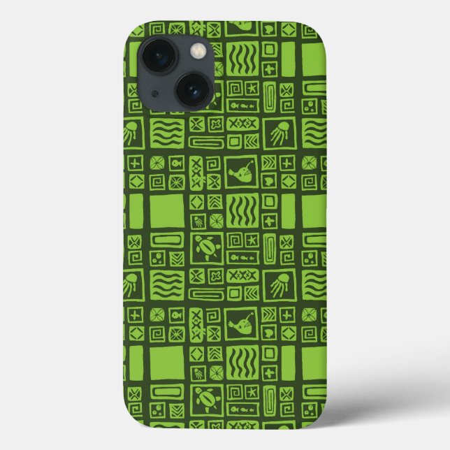 Funda De Case-Mate Para iPhone Tiki Pattern (Reverso)