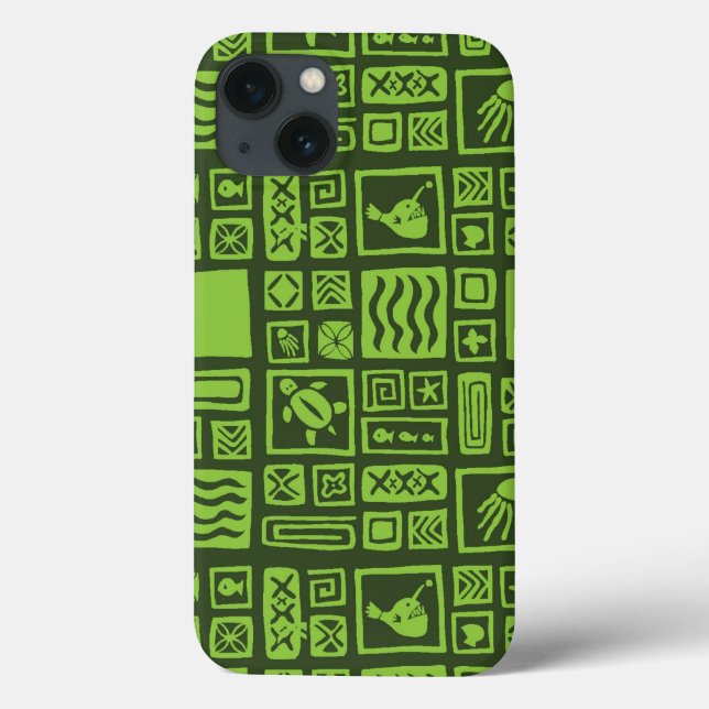 Funda De Case-Mate Para iPhone Tiki Pattern (Reverso)