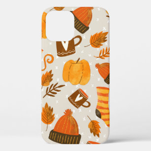 Funda Para iPhone 12 Tile De Patrón Sin Maravillas Tema De Otoño