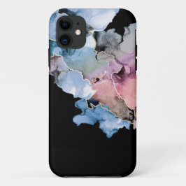 Funda Para iPhone 11 Tinta alcohólica abstracta color azul ART color ro