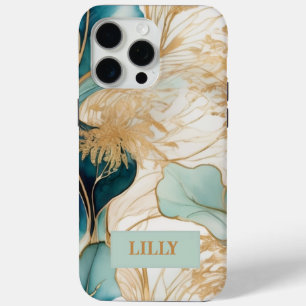 Funda Para iPhone 15 Pro Max Tinta de alcohol abstracta única