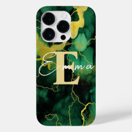 Funda Para iPhone 14 Pro De Case-Mate Tinta de alcohol verde y dorada para iPhone 14 Pro