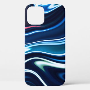 Funda Para iPhone 12 Tinta de mármol colorida. Textura de patrón de már