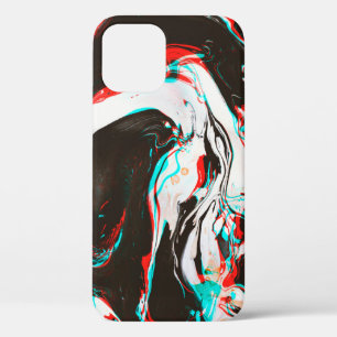 Funda Para iPhone 12 Tinta Marcada: Textura Glitch distorsionada.