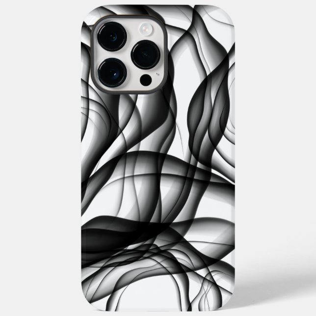 Funda De Case-Mate Para iPhone Tinta ondulada negra (Reverso )