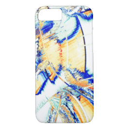 Funda Para iPhone 8/7 Tinta resbalada no, imagen con naranja, mancha azu