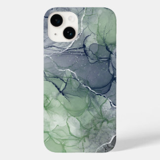 Funda Para iPhone 14 De Case-Mate Tinta verde y azul