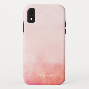 Funda Para iPhone XR Tinte rosado de la inmersión - añada el nombre