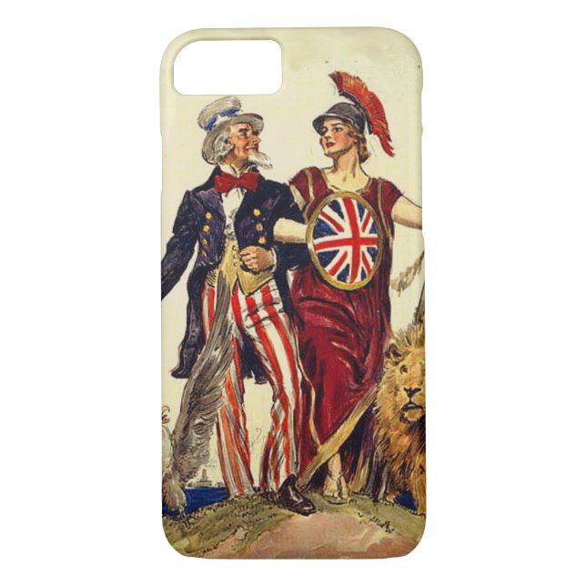 Funda De Case-Mate Para iPhone Tío Sam y Britannia (Reverso)
