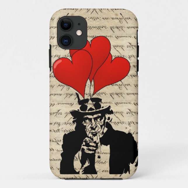 Funda De Case-Mate Para iPhone Tío Sam y globos (Reverso)