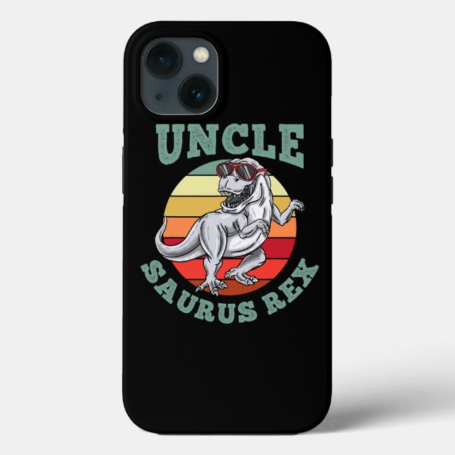 Funda De Case-Mate Para iPhone Tío Saurus Rex Unclesaurus Dinosaur Family 2 (Reverso )