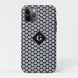 Funda Para iPhone 11 Pro Típico patrón de diamante en negro Personalizado