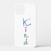 Tipografía artística KIND colorida e inspiradora