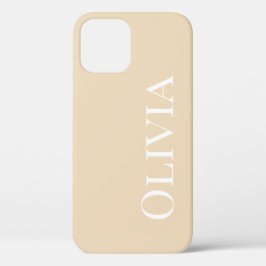 Funda Para iPhone 12 Pro Tipografía blanca moderna y personalizada