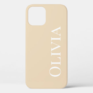 Funda Para iPhone 12 Pro Tipografía blanca moderna y personalizada
