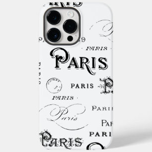 Funda Para iPhone 14 Pro Max De Case-Mate Tipografía Caligrafía París Francia Torre Eiffel