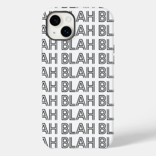 Funda Para iPhone 14 Plus De Case-Mate Tipografía de BLAH BLAH en blanco y negro