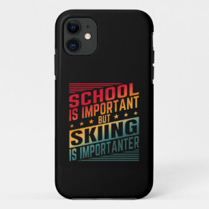 Funda Para iPhone 11 Tipografía de Citas Divertidas de Esquí