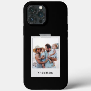 Funda Para iPhone 13 Pro Max Tipografía de collage fotográfico de época negra m