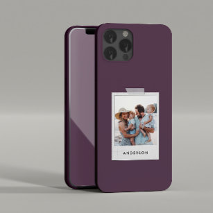 Funda Para iPhone 13 Pro Max Tipografía de collage fotográfico de época púrpura