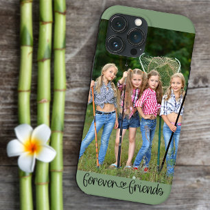 Funda Para iPhone 13 Pro Max Tipografía de Corazón de Amor de Foto de Amigos pa