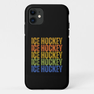 Funda Para iPhone 11 Tipografía de Hockey sobre Hielo
