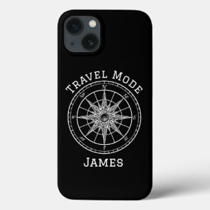 Funda Para iPhone 13 Tipografía de modo de viaje, brújula vintage, mini