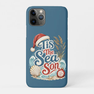 Funda Para iPhone 11 Pro Tipografía de Navidad Costera Es la Temporada Mari