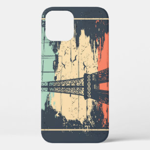 Funda Para iPhone 12 Tipografía de París: poster abstracto de Eiffel.