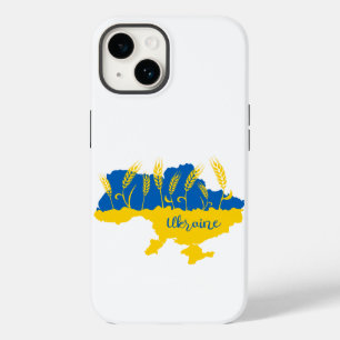 Funda Para iPhone 14 De Case-Mate Tipografía de Ucrania y oído de trigo en la bander
