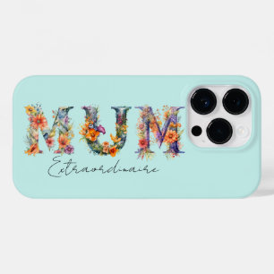 Funda Para iPhone 14 Pro De Case-Mate Tipografía floral extraordinaria de la mamá