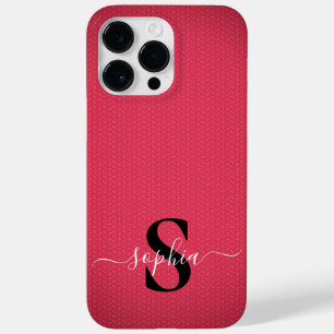 Funda Para iPhone 14 Pro Max De Case-Mate Tipografía minimalista moderna con nombre monogram